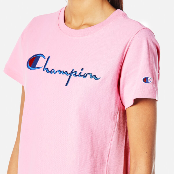 Champion Women's Crew Neck T-Shirt - Pink Womens Clothing | TheHut.com