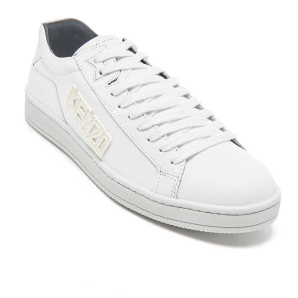 KENZO Men's Tennix Leather Cupsole Trainers - White | FREE ...