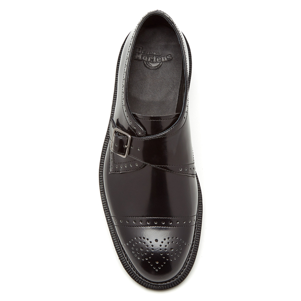 Dr. Martens Men's Henley Cobden Monk Strap Shoes - Black Polished ...
