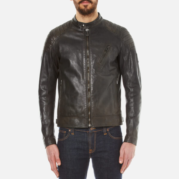 Belstaff Men S Sandway Leather Blouson Jacket Vintage Black Free Belstaff Men S Sandway Leather Blouson Jacket Vintage Black Image 1