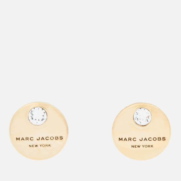 Marc Jacobs Women S Mj Coin Studs Crystal Gold Free Uk Delivery Marc Jacobs Women S Mj Coin Studs Crystal Gold Image 1