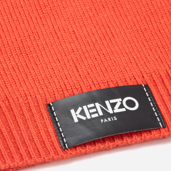 KENZO Women's Iconic Kenzo Label Beanie - Orange - Free UK Delivery ...