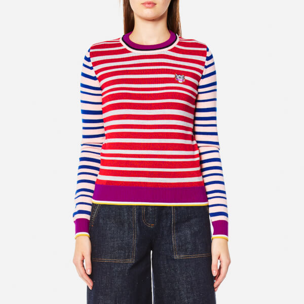 KENZO Women's Tiger Crest Wool Knitted Jumper Multi Free UK