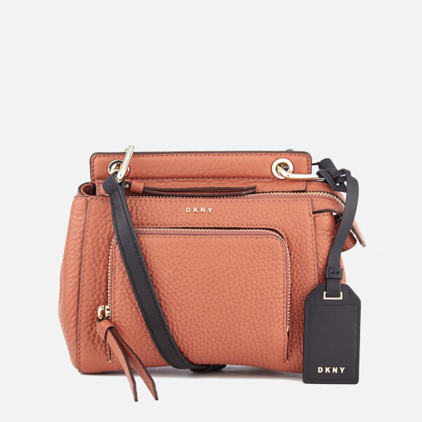 Dkny Women S Pebble Leather Mini Top Handle Cross Body Bag Dkny Women S Pebble Leather Mini Top Handle Cross Body Bag Terracotta Image 1