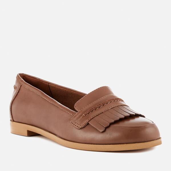 Clarks Women's Andora Crush Leather Loafers - Tan