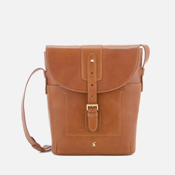 Joules Women's Tourer Leather Cross Body Bag Chestnut