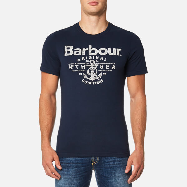 Barbour Men's Sea T-Shirt - Navy Clothing | TheHut.com