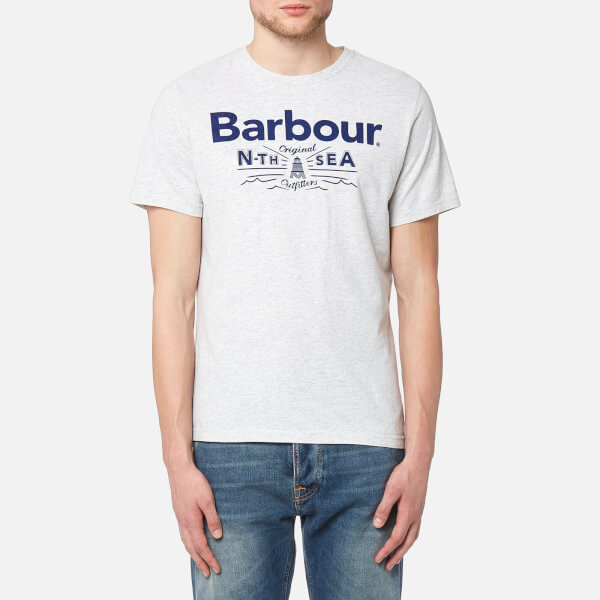 Barbour Men's Cove T-Shirt - Ecru Marl - Free UK Delivery over £50