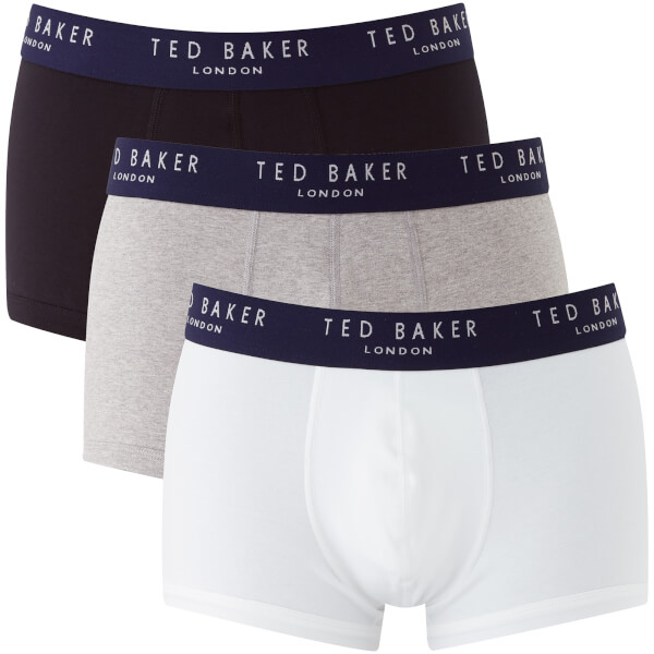 Ted Baker Men's Davinci Plain Boxers 3 Pack - Assorted Mens Underwear ...