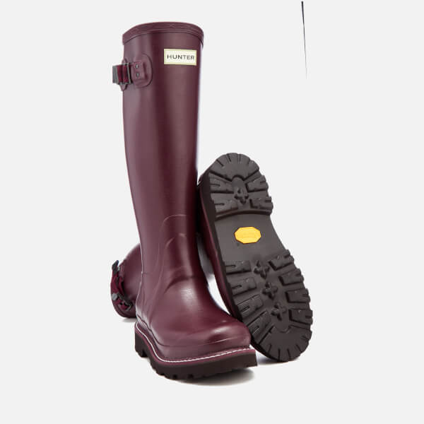 Hunter Women's Balmoral Poly-Lined Wellies - Burgundy