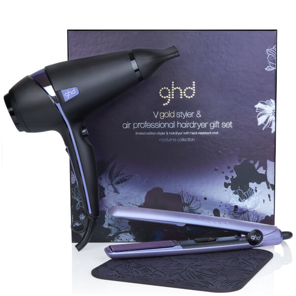 ghd Nocturne Collection Air Professional Hair Dryer and V Gold Styler