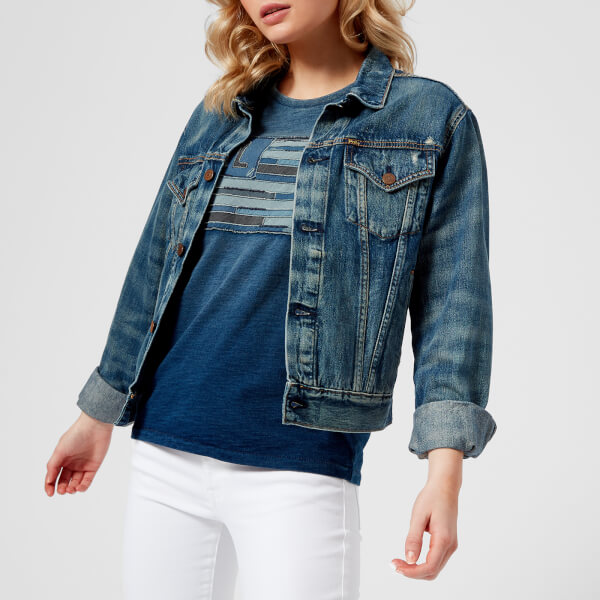 Polo Ralph Lauren Women's Denim Trucker Jacket Eve Wash Free UK