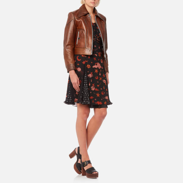 Coach Women S Landscape Leather Jacket Dark Teak Free Uk Coach Women S Landscape Leather Jacket Dark Teak Image 3