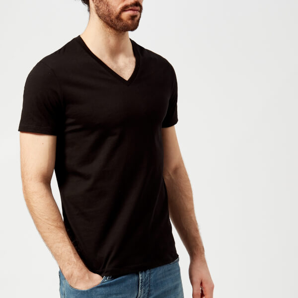 Armani Exchange Men's V-Neck T-Shirt - Black Clothing | TheHut.com