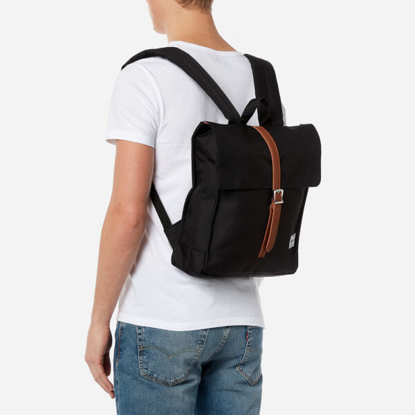 Herschel Supply Co. Men's City Mid-Volume Backpack - Black/Tan Clothing ...