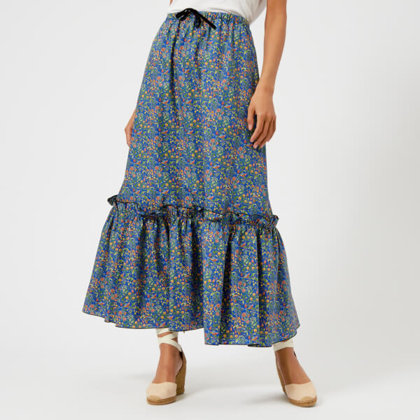 liberty print maxi skirt