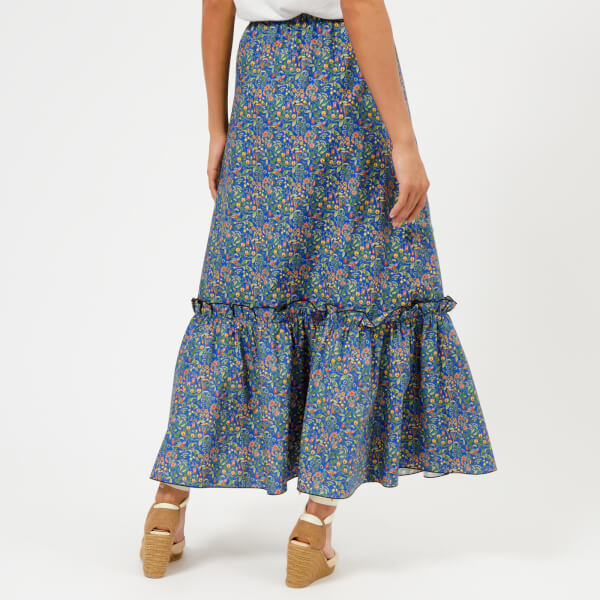 liberty print maxi skirt