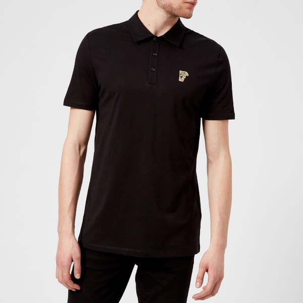 Versace Collection Men's Basic Polo Shirt Black Clothing