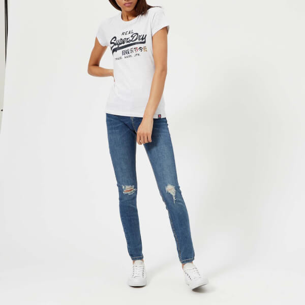 Superdry Women's Vantage Logo Foil Pop Entry T-Shirt - Ice Marl: Image 21