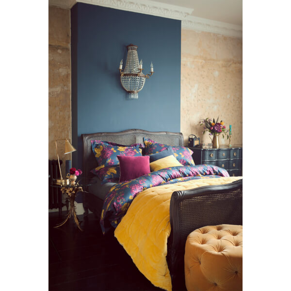 Christy Anya Duvet Cover Set Deep Blue Homeware Thehut Com Christy Anya Duvet Cover Set Deep Blue Image 1