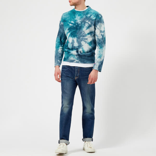 Champion Men's 68 Weave Crew Tie Dye Sweatshirt - Teal ...