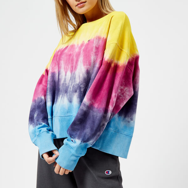Champion Women's Tie Dye Crew Neck Sweatshirt - Multi ...