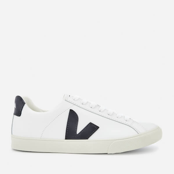 Veja Women's Esplar Leather Low Top Trainers - Extra White Black - Free ...