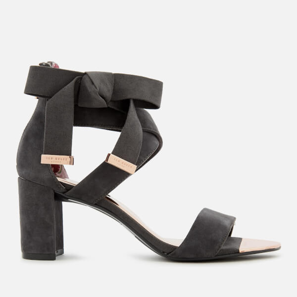 Ted Baker Women's Noxen 2 Suede Block Heeled Sandals - Charcoal Womens ...