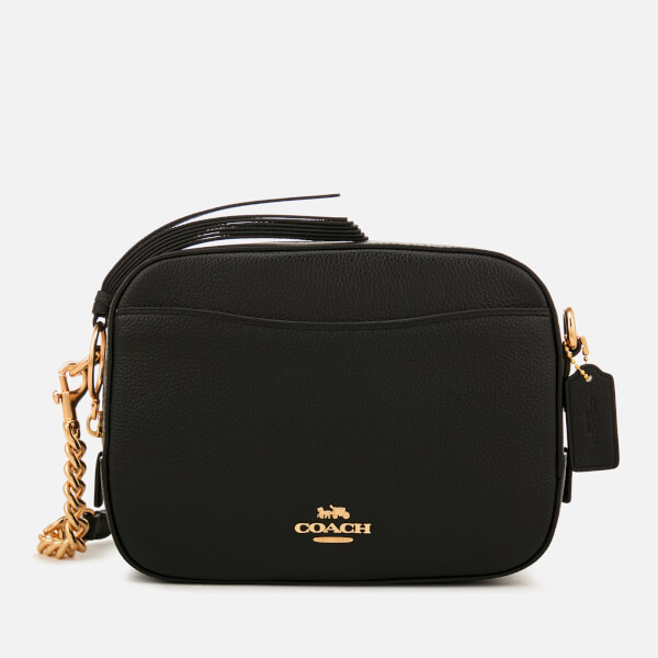 Coach Women&#39;s Polished Pebble Leather Camera Bag - Black - Free UK Delivery over £50