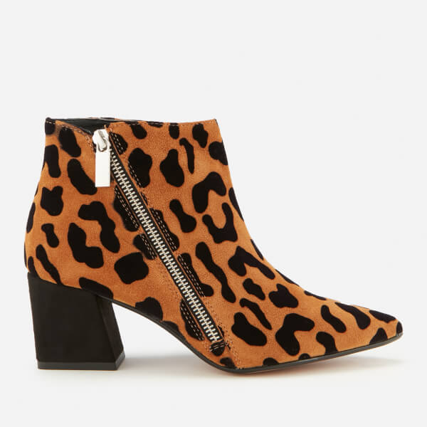 Carvela Women's Signet Leather Heeled Ankle Boots - Black/Comb