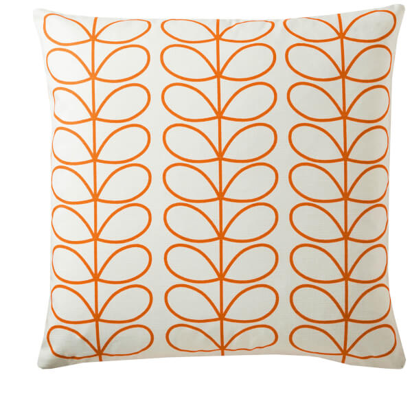 Orla Kiely Small Linear Stem Cushion Persimmon Homeware Thehut Orla Kiely Small Linear Stem Cushion Persimmon