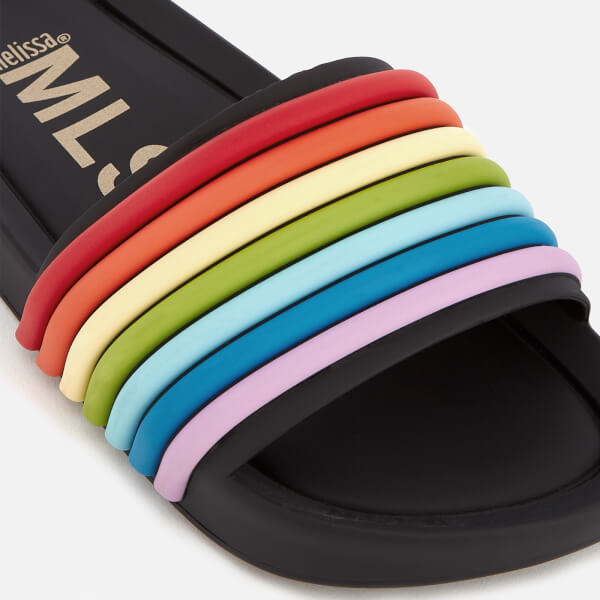 Melissa Women's Beach Slide Rainbow 20 Sandals Black FREE UK