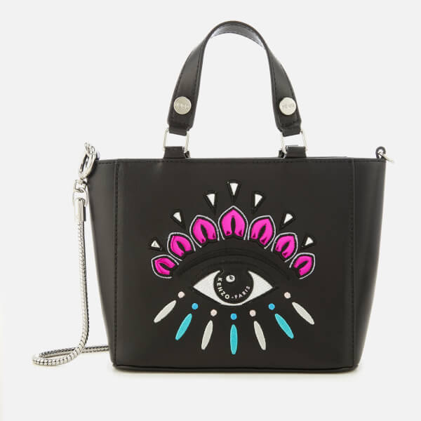 Kenzo Women S Eye Embroidery Tote Bag Black Free Uk Delivery Kenzo Women S Eye Embroidery Tote Bag Black Image 1