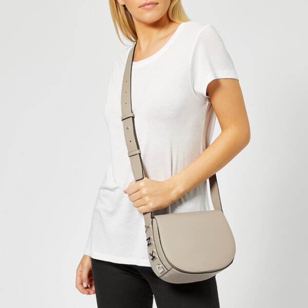 DKNY Women's Bedford Saddle Cross Body Bag Warm Grey