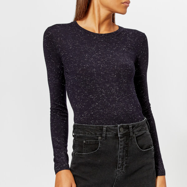 Whistles Women's Annie Sparkle Knitted Jumper Navy Womens Clothing