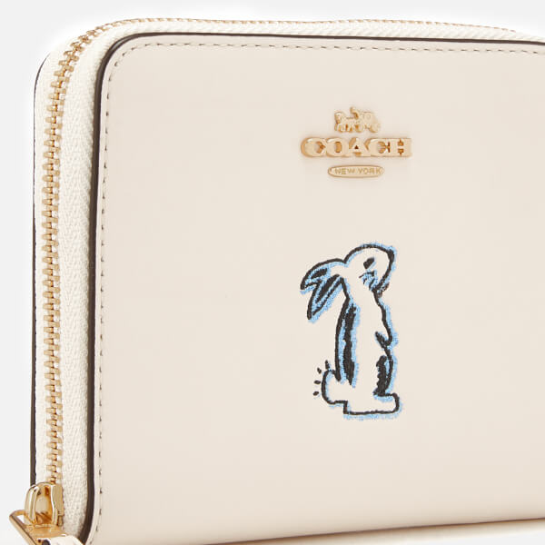 Coach Women&#39;s Selena Bunny Small Zip Around Purse - Chalk - Free UK Delivery over £50