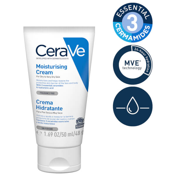 CeraVe Moisturising Cream 50ml | Envío Gratuito | Lookfantastic