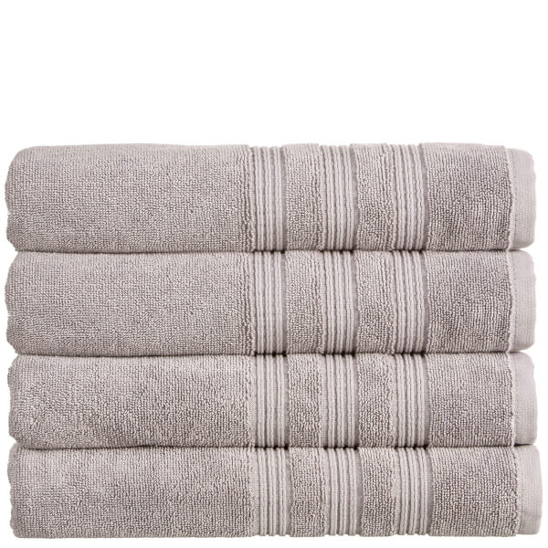 Christy 100% Combed Cotton 4 Piece Towel Bale (675gsm) - Dove Grey ...