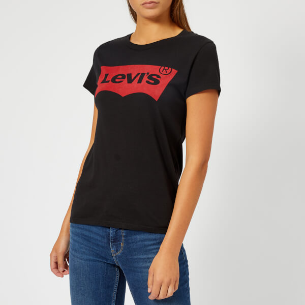 Levi's Women's The Perfect TShirt Batwing Black Womens Clothing