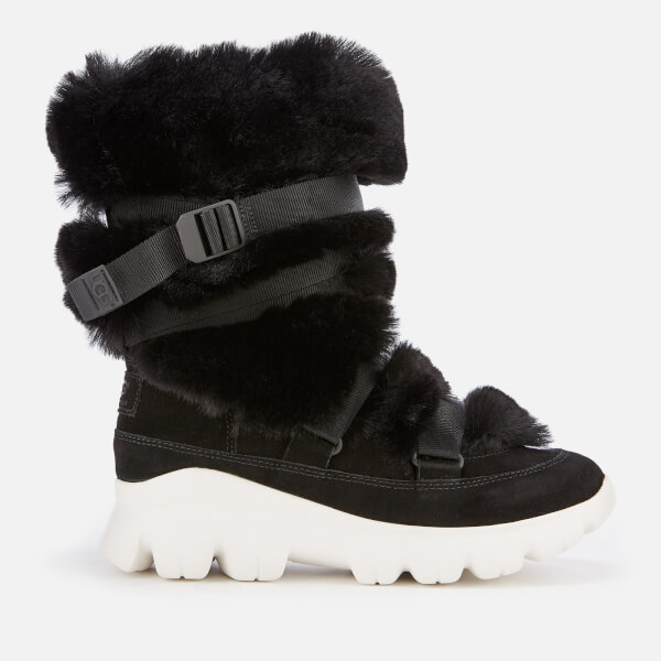 black ugg trainers with fur