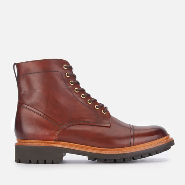 Grenson Men's Joseph Hand Painted Leather Lace Up Boots - Tan | FREE UK ...