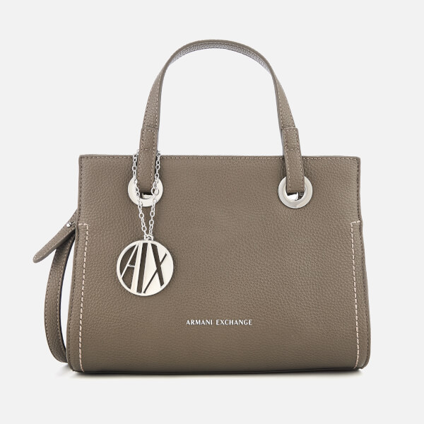 Armani Exchange Women&#39;s Small Shopper with Cross Body Bag - Taupe