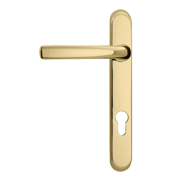 Gold Door Handle Set Short Plate Homebase