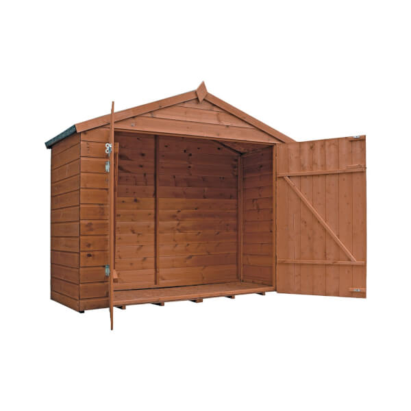 mercia 7 x 3ft shiplap apex bike shed homebase