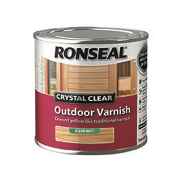 Ronseal Crystal Clear Outdoor Varnish Matt 250ml Homebase Ronseal Crystal Clear Outdoor Varnish Matt 250ml Homebase