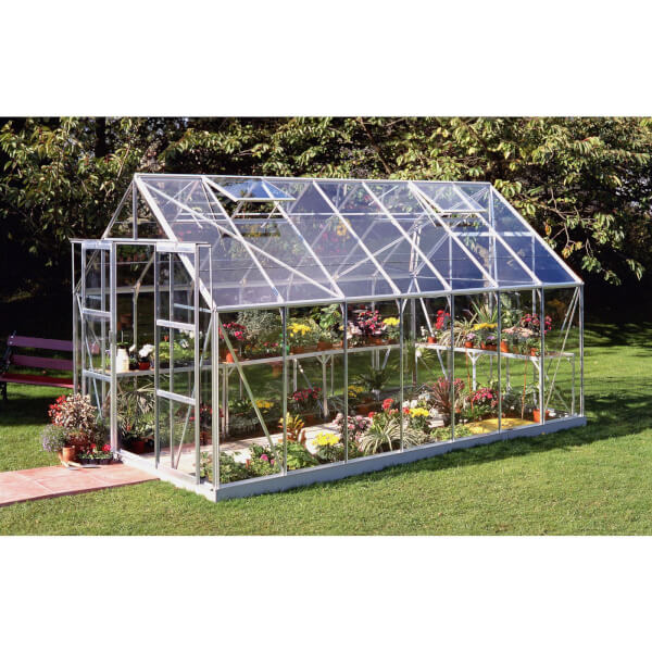 Halls 14 x 8ft Aluminium Magnum Silver Greenhouse with Horticultural