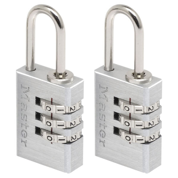 Master Lock Combination Padlocks 20mm 2 Pack Homebase