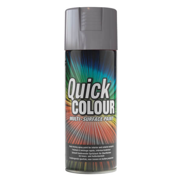 QK Colour Spray Gloss Dark Grey 400ml Homebase