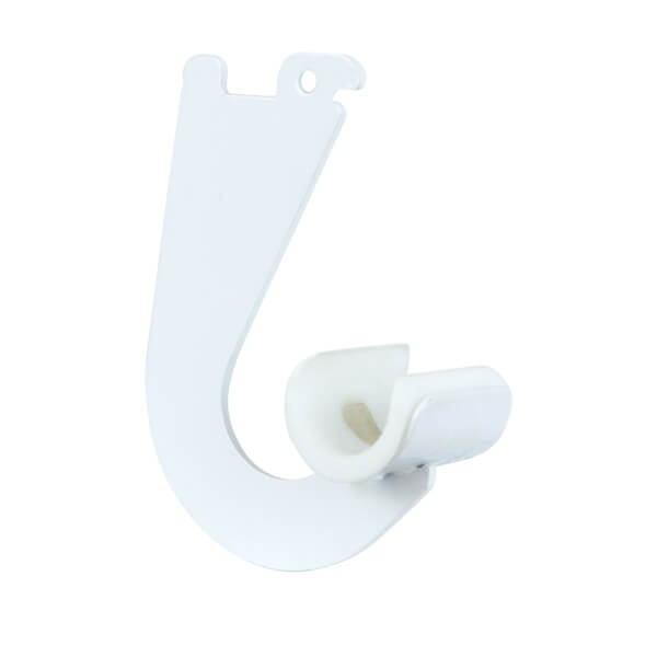 Rod Bracket White 2 pack Homebase