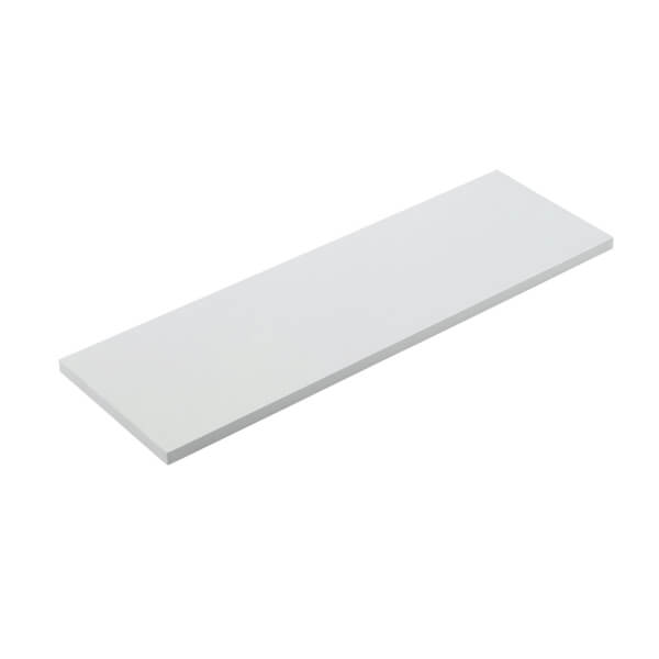 Timber Shelf White 600x200x16mm Homebase
